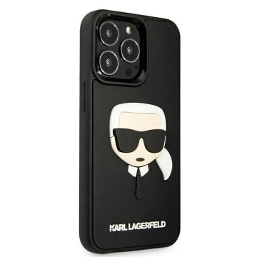 Etui ochronne na telefon Karl Lagerfeld KLHCP13LKH3DBK do Apple iPhone 13 Pro / 13 6,1" czarny/black hardcase 3D Rubber Karl`s Head