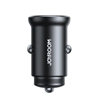 Metalowa ładowarka samochodowa Joyroom JR-CCN06 30 W, 2× USB-C – czarna