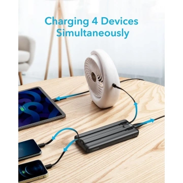 Powerbank Externer Akku VEGER C10 – 10.000 mAh (Micro Typ C Lightning 8-polig) schwarz (W1116)