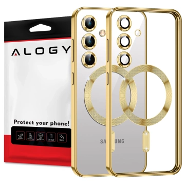 Etui do Samsung Galaxy S25+ Plus Alogy LuxeShield™️ Glamour Luxury Ring obudowa z osłoną aparatów Złote