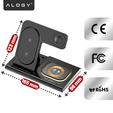 Kabelloses Ladegerät für Samsung: 3-in-1 kabellose Ladestation für Samsung Galaxy Watch 7/6/5/4/3 Pro Classic, Galaxy Buds für S24 Ultra, S23, S22, S21, S20, Note 20/10, Z Fold