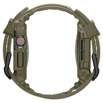 Hülle mit Armband für Apple Watch 10 (46 mm) Vintage Khaki Spigen Rugged Armor Pro