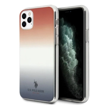 US Polo USHCN65TRDGRB Handyhülle für Apple iPhone 11 Pro Max Rot Blau Verlaufsmuster Kollektion