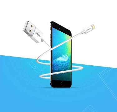 Ugreen kabel przewód USB - Lightning MFI 2m 2,4A biały (20730)