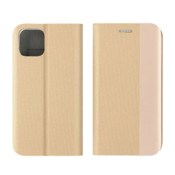 Etui Kabura SENSITIVE Book do iPhone 16 Złoty z Podstawką