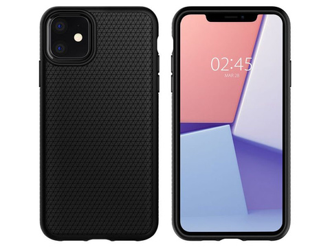 Etui Spigen Liquid Air für Apple iPhone 11 Mattschwarz