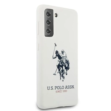 Etui na telefon US Polo Silicone Logo do Samsung Galaxy S21 biały/white 