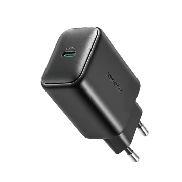 Ładowarka Joyroom Sieciowa USB-C 25W SFC / PPS / PD - Czarna + Kabel USB-C / USB-C 1m
