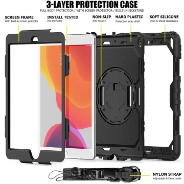 ETUI OBUDOWA SOLID360 IPAD 10.2 2019 / 2020 / 2021 BLACK