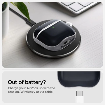 Etui do Apple AirPods 4 Spigen Classic C1 Graphite + Karabińczyk