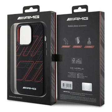 Etui do iPhone 15 Pro AMG Silicone Rhombuses MagSafe czarne