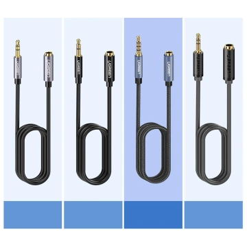 Kabel UGREEN adapter przedłużacz AUX mini jack 3,5 mm 2m niebieski (AV118)