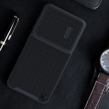 Etui Nillkin Textured S Case etui do Samsung Galaxy S23+ pancerny pokrowiec z osłoną na aparat czarne