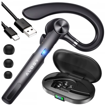 Kabelloses Headset für Bluetooth 4.0-Anrufe, Auto-Headset mit Display V8 Schwarz