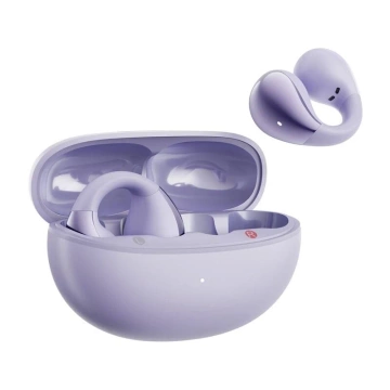 Kabellose Kopfhörer QCY Crossky Clip T33 Bluetooth 5.4 30h Lila