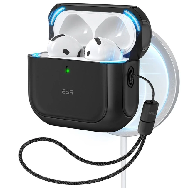 Schutzhülle für ESR Orbit Halolock MagSafe Apple AirPods 4 Black Kopfhörer