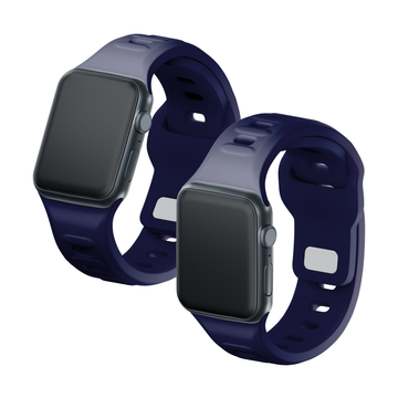 Smartwatch-Zubehör 3mk Silikon-Uhrenarmband für Apple Watch 42/44/45/49 mm Ocean Blue