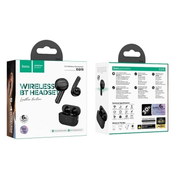 HOCO Kabellose Bluetooth-Kopfhörer TWS EQ15 Schwarz