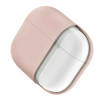 Schutzhülle für UNIQ-Ohrhörer Cover Lino AirPods Pro 2 Gen Silikon Pink/Blush Pink