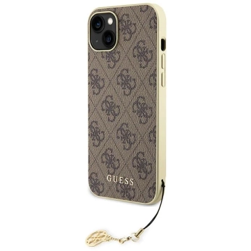 Etui Guess GUHCP15MGF4GBR do iPhone 15 Plus 6.7" hardcase 4G Charms Collection brązowy/brown