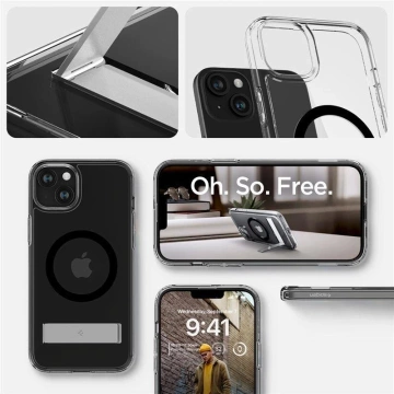 Spigen Ultra Hybrid S MagSafe Hülle mit Ständer für iPhone 15 – Schwarz