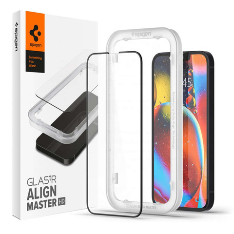 Szkło hartowane Spigen ALM Glass FC do Apple iPhone 13/ 13 Pro/ 16e Black