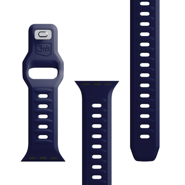 Smartwatch-Zubehör 3mk Silikon-Uhrenarmband für Apple Watch 42/44/45/49 mm Ocean Blue