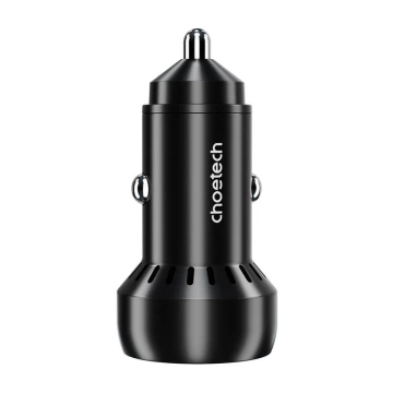 Ładowarka Samochodowa Choetech TC0014 60W 2x USB-C + USB-A QC3.0 PD3.0 Czarna