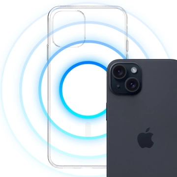 Schutzhülle für Apple iPhone 15 Plus 3mk Clear MagCase