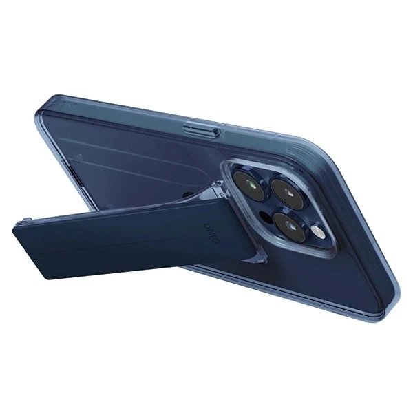 Etui do iPhone 15 Pro Max UNIQ Heldro Mount Grip Stand Niebieskie