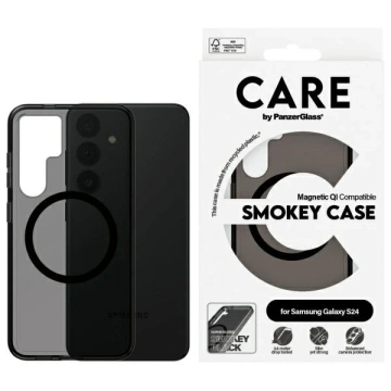 Etui do Samsung Galaxy S24 CARE by PanzerGlass Flagship QI Case Smoke
