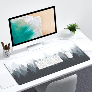 Schreibtischunterlage für Maus und Tastatur. Rutschfeste Gaming-Schutzmatte XL 80 x 40 cm Alogy Las Forest
