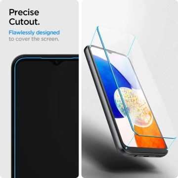 Spigen Glas.tR Slim 2er-Pack gehärtetes Glas für Samsung Galaxy A15 4G / 5G / A25 5G Klar