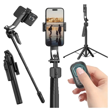 Kijek Selfie Stick Quadrapod Alogy TrackPod 2w1 z uchwytem na telefon i mocowaniem 1/4 Funkcja śledzenia twarzy  kompatybilny z iPhone Android