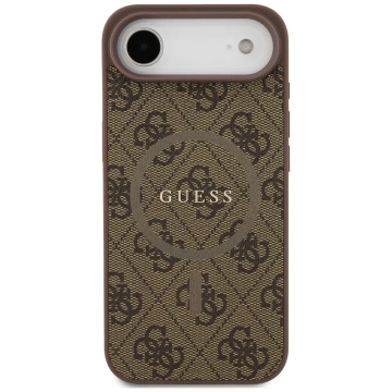 Etui Guess 4G Ring Classic Logo MagSafe do iPhone 17 Air brązowe