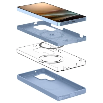 Etui do Samsung Galaxy S25 Ultra Sapphire Blue Spigen Silicone Fit Mag MagSafe