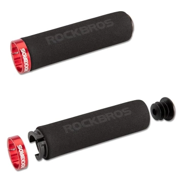 Rockbros BT1001BKRD Schwamm-Fahrradlenkergriffe – Schwarz und Rot