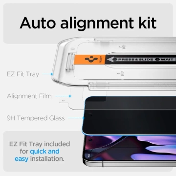Szkło Prywatności do Google Pixel 9 / 9 Pro Spigen Glas.TR EZ Fit 2-Pack
