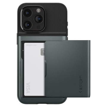 Etui Spigen Slim Armor CS do Apple iPhone 15 Pro Max - ciemnozielone
