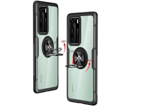 Etui Alogy Ring Holder Clear Armor do Huawei P40 czarne