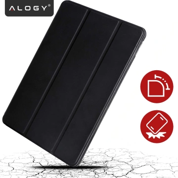 Etui do Apple iPad 9.7 2017 / 2018 Alogy SmartShell™ Smart Case z Funkcją Podstawki, Miękka Obudowa z TPU, Magnetyczne Zamknięcie Czarne