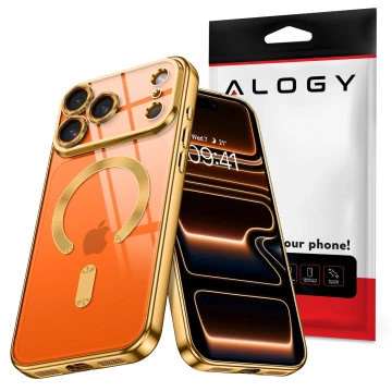Etui z MagSafe do Apple iPhone 17 Pro Max – obudowa glamour z ochroną obiektywu, eleganckie i odporne na zarysowania – Alogy LuxuryRing™ Glamour Case Gold