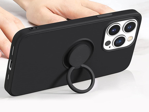 Etui silikonowe Ring Ultra Slim Alogy do Apple iPhone 13 Pro Czarne