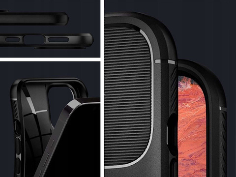 Etui Spigen Rugged Armor do Apple iPhone 12/ 12 Pro 6.1 Matte Black + Szkło Alogy