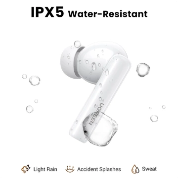 UGREEN HITUNE T6 KOPFHÖRER ANC BT 5.3 IPX5 USB-C WEISSES KABEL