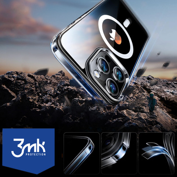 Etui wzmocnione 3mk MagCase case obudowa do MagSafe do iPhone 15 Pro plecki przezroczyste