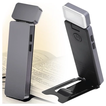 Lampka LED do czytania Alogy Clip Lamp Lampa z klipsem do książki na książkę 15 trybów akumulator Szara