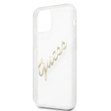 Guess GUHCP12LKTRSVGO iPhone 12 Pro Max 6,7" Transparente Hardcase Vintage Script Gold