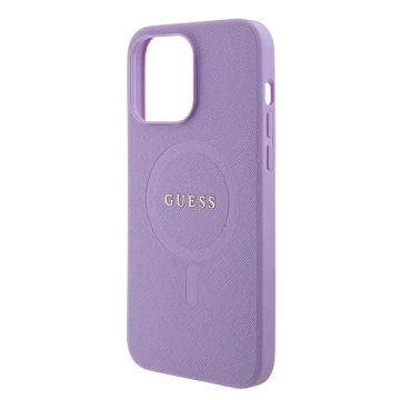 Etui Guess GUHMP15XPSAHMCU do iPhone 15 Pro Max 6.7" fioletowy/purple hardcase Saffiano MagSafe