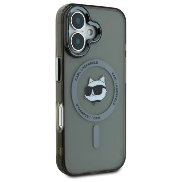 Etui Karl Lagerfeld do iPhone 16 Plus 6.7" Czarny MagSafe Hardcase IML Metal Choupette Head 